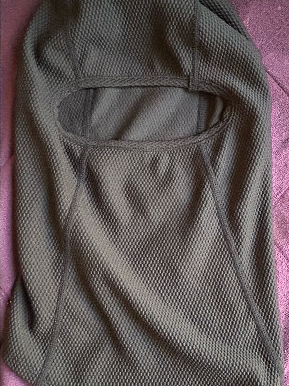 Black Textured ski mask/hood